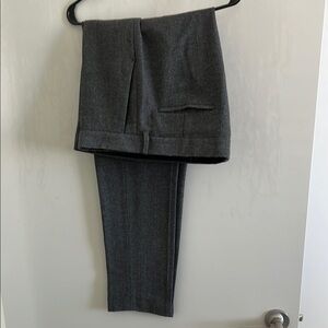 ASOS Design Gray Dress Pants with Tailored Fit and Wool Blend